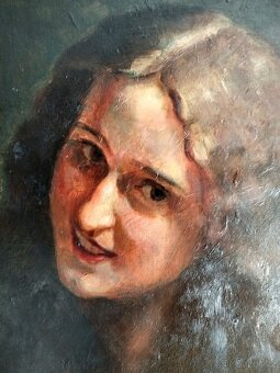 obraz PORTRÉT SVŮDNÉ DÍVKY, olej, Fr. Hofman - 5