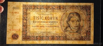 1000 k. ČSR 1945 série B 02 perforace 3 m.d. top stav - 5