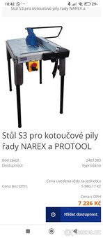 Frézovací stůl S 3 pro kotoučové pily a pro horní frézky - 5