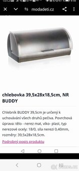 Prodám nový nerezový chlebník - 5