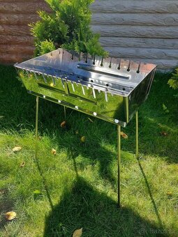 Nerezový skládací gril(mangal) na 8/10 gril.pozic - 5