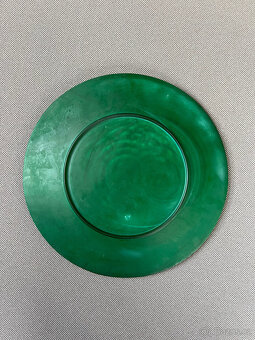 Hoffmann Talíř 27.5 cm malachitové jade sklo, A. Pfohl - 5