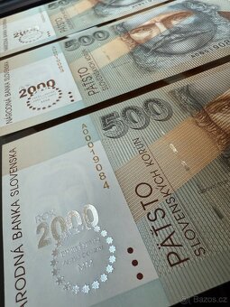 500 Sk BIMILENIUM 2000, stříbrný přetisk, UNC - POSTUPKA - 5