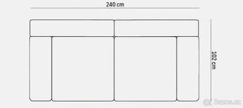 Rozkládací čtyřmístná pohovka 240 cm - 5