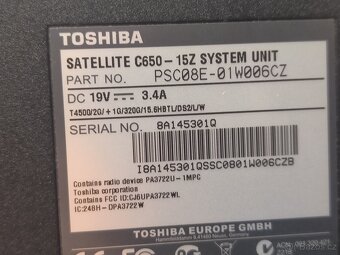 Toshiba satellite C650 - 5