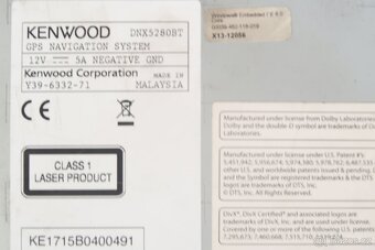 2DIN autorádio s navigací Kenwood DNX5280BT + příslušenství - 5