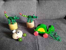 Dřevěné hračky, puzzle, hlavolam, žába, krokodýl, Lupilo - 5