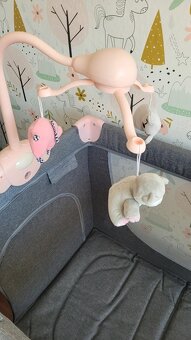 Dětská cestovní postýlka KinderKraft Joy pink - 5