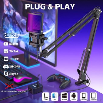 Herní mikrofon ZealSound RGB BKD-11Pro/A68 - 5