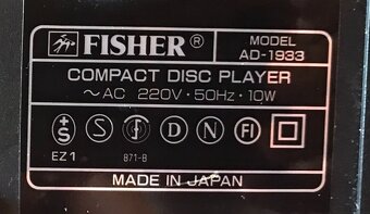 JAPONSKÁ HIFI SESTAVA FISHER - ZESILOVAČ ,TUNER ,CD - 5