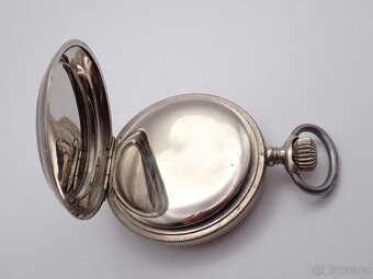 Masivní, velké starožitné dvouplaštové hodinky, 101g - 5