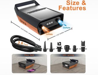 Pumpa na paddleboard a jine airpump - 5