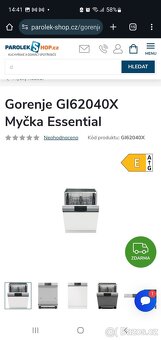 Myčka Gorenje Essential - málo používaná - 5