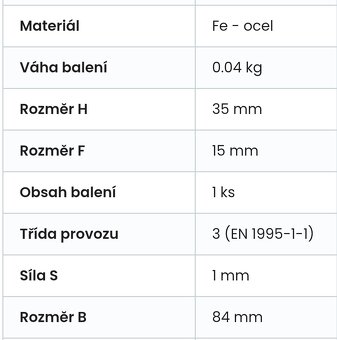 Hašpl Styčníková deska s hroty 35x84x1,5 oboustranná - 5