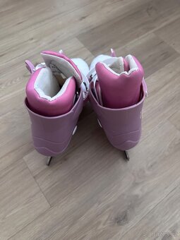 Dětské lední brusle Sportteam Kids (bílo-fialkové, dívčí) - 5