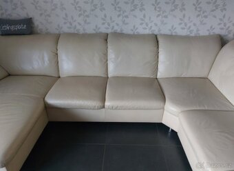 Moderní kožená sedací souprava do U, 4358 - 5