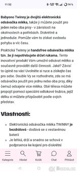 Elektricka odsavacka materskeho mleka babyono - 5
