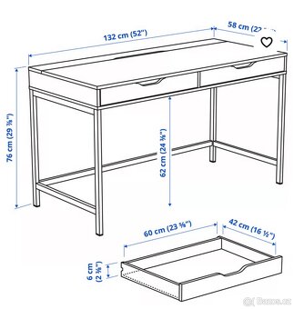 Psací stůl ALEX od ikea - 5
