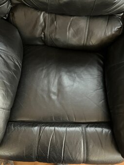 Rozkládací, kožené křeslo - 5