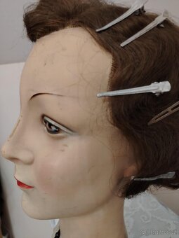 Starožitna figurína hlava právě vlasy - 5