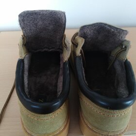 Farmářské boty nízké zateplené béžové - 5