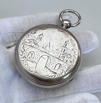 PÁNSKÉ STŘÍBRNÉ GRAVÍROVANÉ ŠPINDLOVKY VACHERON FRERES GENEV - 5