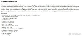 Sennheiser E912 S-BK kondenzátorový mikrofon - 5