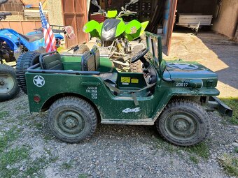 Třímístný elektrický Jeep Willys 4x4 (24V/480W), 2.4GHz - 5