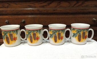 Porcelán s vánočním motivem - dózy, hrníčky - 5