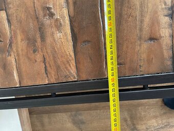 Konferenční stolek ze dřeva a kovu - 5