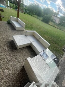 modulovatelná zahradní sedací souprava s poduškami polyratan - 5