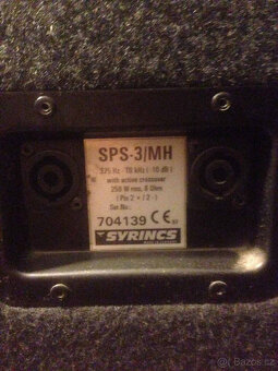 Kompletní profesionální PA systém Syrincs Sps 3, 2x horní + - 5