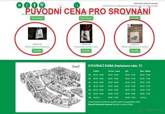 Ekologická červená plátěná taška Litomyšl 100% bavlna eko - 5