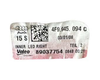Pravé zadní vnitřní světlo 4F9945094C Audi A6 C6 4F avant 06 - 5