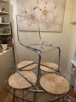 Kuchyňský skleněný stůl s židlemi - 5