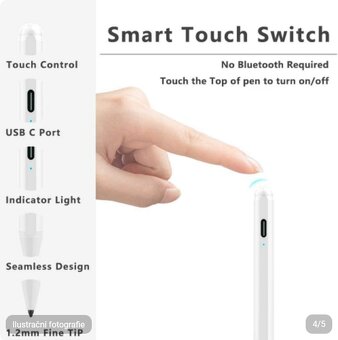 Stylus Pen k10 bílý 16cm - 5