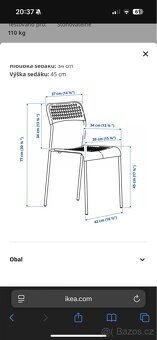 2 černé IKEA židle - 5