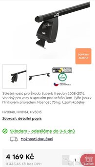 Střešní nosič Hakr Škoda Superb II - 5