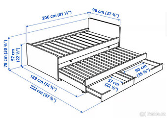 Rozkladaci postel Ikea Släkt + matrace - 5