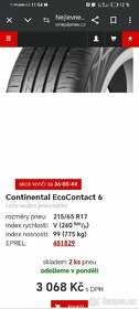215/65 R17 Nové letní Continental - 5