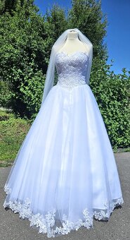 NOVÉ princeznovské svatební šaty KORZETOVÉ - 5