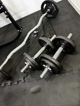 Posilovací lavice HS-1065HB PRO a činky - 5