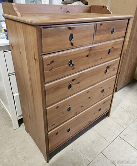 Komoda Ikea Leksvik mořidlo antik 6 šuplíků - 5