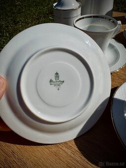 Čajová souprava Winterling Bavaria – porcelán se zlatou link - 5