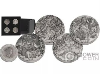 Stříbrné mince, ultra vysoký reliéf, Bohové olympu, první sé - 5