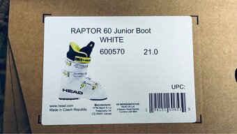 Dětske lyžařske boty Head Raptor 60 Junior vel.21 - 5