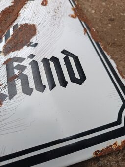 Stará smaltovaná cedule ze Sudet 2. - 5