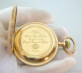 TĚŽKÉ ZLATÉ KAPESNÍ HODINKY - 5