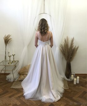 Svatební šaty nové M, L - 5
