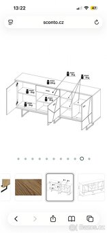 Komoda Brolo - dub/bílý lesk - 5